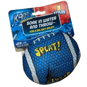 Ja-Ru KAOS Water Bombs Football Blue Splat Sport Ball Pool, Outdoor Summer Fun